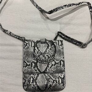 Stylish Snake Print Crossbody Bag